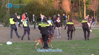 Politie ontruimd Sonsbeekpark Arnhem [upl. by Ymarej428]