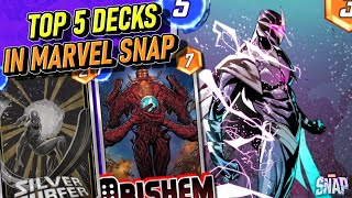 The Top 5 Best Decks in Marvel Snap  June and July Seasons [upl. by Alarice]