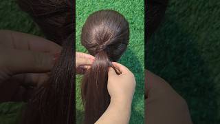 Beautiful ponytail hairstyle youtubeshorts hairstyletutotial shorts shortvideo hairstyle [upl. by Drol]