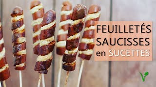 FEUILLETÉS SAUCISSES en SUCETTES VEGAN  APERO PARTY 4 [upl. by Olivia]