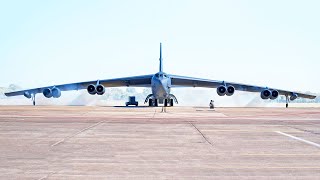 B52 Stratofortress Take Off US Air Force [upl. by Anaujik]