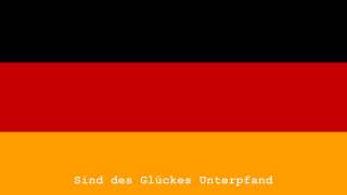 National Anthem of Germany Instrumental with lyrics [upl. by Electra]