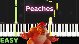 Peaches  Bowser Jack Black Piano Tutorial by Tunes With Tina [upl. by Archibald]