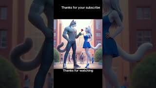 They fight for Beautiful girl funny funnyvideo love cat [upl. by Anitsim]