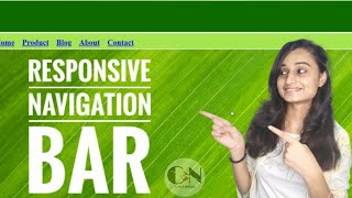 How to make responsive navigation bar using html css  Code with Neha [upl. by Corene]