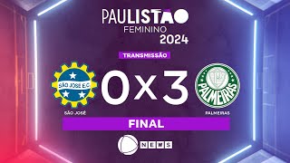 Paulistão Feminino 2024 São José 0 x 3 Palmeiras  13062024 [upl. by Acissehc]