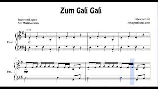 Zum Gali Gali Partitura de Piano Fácil Tradicional Israel [upl. by Elleined]