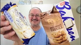 White Chocolate Biscuit Comparison  McVities Bahlsen And Foxs  Food Review [upl. by Leunas]