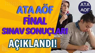 Ata Aöf Güz Dönemi Final Sınav Sonuçları Açıklandı Sonuçlar Neyi İfade Ediyor Harf Notları [upl. by Cayser]