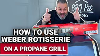 How To Use Weber Rotisserie On A Propane Grill  Ace Hardware [upl. by Tuhn893]