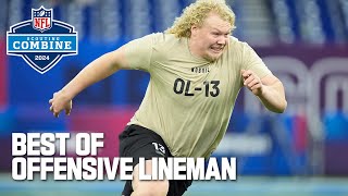 Best Workouts of Offensive Lineman  2024 NFL Scouting Combine [upl. by Xuerd425]