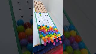 marble Run Race ASMR 123 Wooden Wave Course Colorful Marbles marblerun marblerunrace asmr [upl. by Anicul]