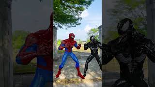 SpiderMan Punch  Spiderman transforms into Super SpiderMan and fights Venom short spiderman [upl. by Dhiren]