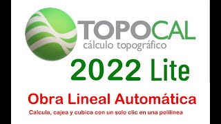 TopoCal 2022 Lite  Obra Lineal automática [upl. by Wamsley]