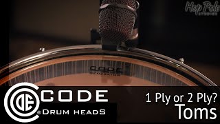 Toms  1 Ply or 2 Ply Coated or Clear With Code Drum Heads [upl. by Retswerb]