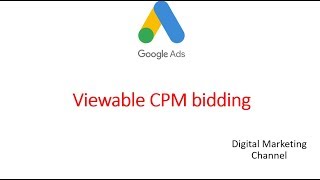 Viewable CPM bidding Google ads [upl. by Isaak198]