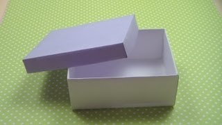 Как сделать КОРОБКУ С КРЫШКОЙ  How to make а Paper Box  ✿ NataliDoma [upl. by Swiercz547]