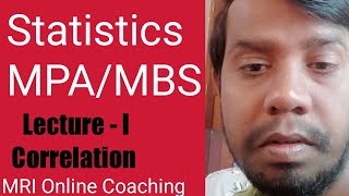 correlation Statistics specially for MPAMBS BY Rambabu Yadav Sir [upl. by Prouty823]