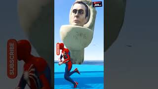 Skibdi Toilet GTA 5 Epic Ragdolls  Spiderman JumpsFails shorts gta5 pubgmobile pubg euphoria [upl. by Franchot]