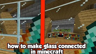 how to make glass block  glass panes connected for optifine 1163 [upl. by Peterec]