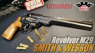 Revólver SMITH amp WESSON M29  8 38quot Umarex  Airsoft Review en Español [upl. by Haonam]