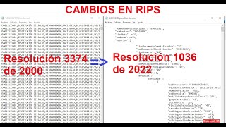 Cambios en RIPS Resolución 1036 de 2022 Sector Salud Colombiano sectorsalud software [upl. by Htedirem373]