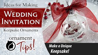 Personalized Keepsake Wedding Ornaments  Fillable [upl. by Akinihs]