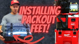 Installing packout feet onto Milwaukee m18 wet dry vacuum [upl. by Brighton]