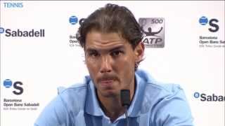 Interview Nadal On Loss In Barcelona Against Almagro [upl. by Niltiak892]