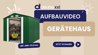 Aufbauvideo  Gardebruk® Geräteschuppen aus Metall 257x205x1775cm [upl. by Fleda]