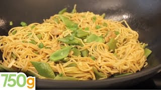 Recette de Nouilles chinoises sautées aux haricots plats  750g [upl. by Nnyled]