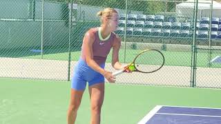 Anna Schmiedlova 107 Sexy Tennis Practice Exclusive WTA Indian Wells 2024 indianwells WTA [upl. by Eeleimaj]