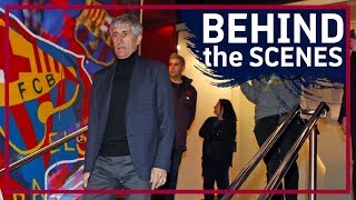 EXCLUSIVE  The unseen moments of Quique Setiéns unveiling as Barça manager [upl. by Enelrak]