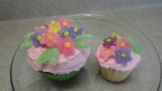 Decorating Cupcakes 53 Pretty pastel mini gumdrop flowers [upl. by Wimsatt]