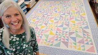 2 WAY TRIANGLES FOR 1 BEAUTIFUL QUILT quotBRIGHTER SIDEquot QUILT TUTORIAL [upl. by Ardith]