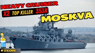 🇷🇺🏆Russian heavy cruiser Moskva 🔥353k🔥x2 worldofwarships [upl. by Ecnaiva]