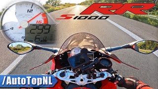 BMW S1000RR Akrapovic  TOP SPEED on AUTOBAHN NO SPEED LIMIT by AutoTopNL [upl. by Leotie]