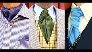 How to tie a Cravat an Ascot and a Ruche Tie Know the Difference and how to wear them [upl. by Nonnaer]