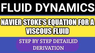 Navier Stokes Equation  Navier Stokes Equation For A Viscous Fluid [upl. by Herman844]