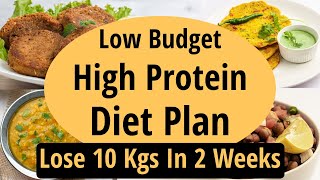 Low Budget High Protein Diet Plan To Lose Weight Fast In Hindi  Fat Loss  Lose 10 Kgs In 2 Weeks [upl. by Eiwoh]