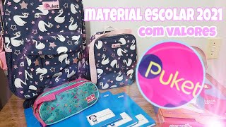 MATERIAL ESCOLAR DA MINHA FILHA 2021  MOCHILA DOS SONHOS PUKET  VOLTA AS AULAS 2021  MATERNAL 2 [upl. by Ymma]