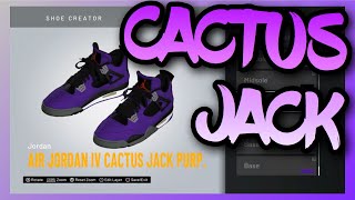 NBA 2K20 Shoe Creator  Air Jordan 4 x Travis Scott “Cactus Jackquot [upl. by Seem]