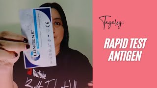 Clungene Antigen Rapid Test Paano Gawin Magisa Tagalog [upl. by Quiteria]