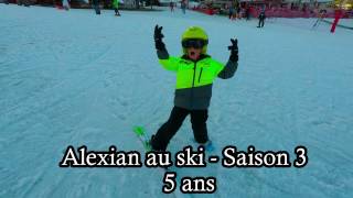 alexian ski 5 ans  en route de la 3ème étoile vers létoile de bronze [upl. by Hasina]