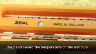 Finding Relative Humidity Using a Sling Psychrometer [upl. by Ailime]