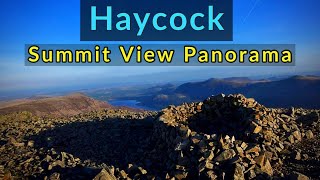 Haycock  Labelled Summit View Panorama  Lake District Western Fells [upl. by Nnaillek]