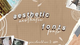 35 popular aesthetic fonts  2020 [upl. by Ronn]