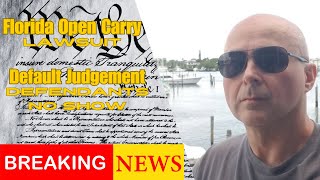 Breaking News Default Judge In Floridas Open Carry Case [upl. by Capone]