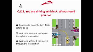 Part 6  RTA Theory Test 2017 Practice LMV Light Motor Vehicle Dubai UAE English [upl. by Aicyla]