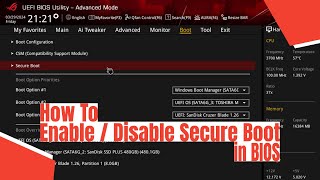 How To Enable  Disable Secure Boot in BIOS [upl. by Horner]